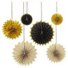Meri Meri Black And Gold Pinwheel Decorations 2 Meri Meri Black And Gold Pinwheel Decorations