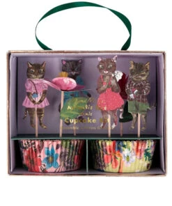 Meri Meri Nathalie Lete Flora Cat Cupcake Kit Set Of 24 Toppers 8 Meri Meri Nathalie Lete Flora Cat Cupcake Kit Set Of 24 Toppers