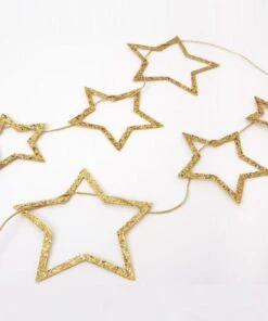 Meri Meri Gold Star Glitter Mini Garland
