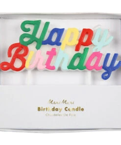 Meri Meri Multi Coloured Happy Birthday Candle