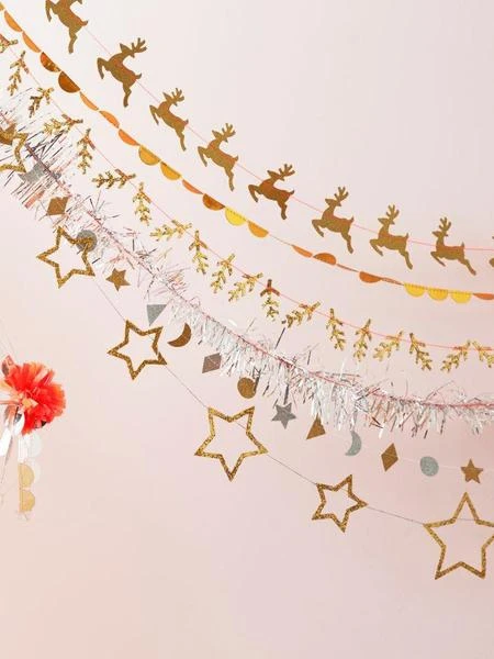 Meri Meri Gold Star Glitter Mini Garland 5 Meri Meri Gold Star Glitter Mini Garland