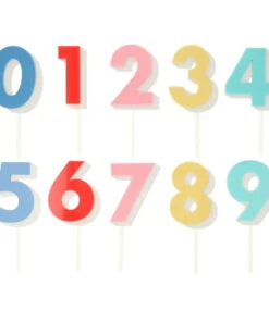 Meri Meri Rainbow Number Acrylic Toppers