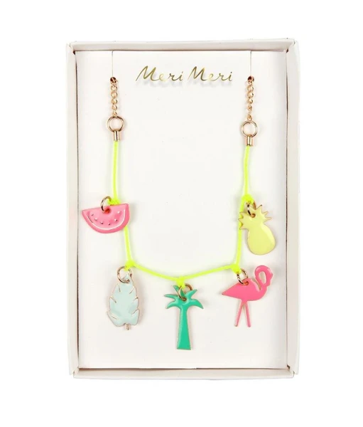 Meri Meri Tropical Enamel Summer Charm Necklace 3 Meri Meri Tropical Enamel Summer Charm Necklace