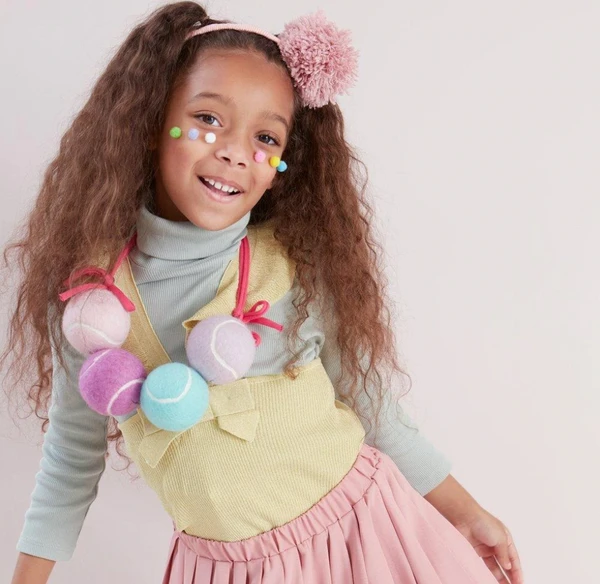 Meri Meri Pink Pompom Headband 4 Meri Meri Pink Pompom Headband