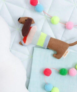Meri Meri Sausage Dog Baby Rattle