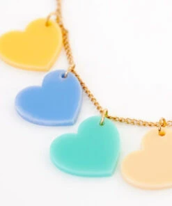 Meri Meri Rainbow Hearts Necklace