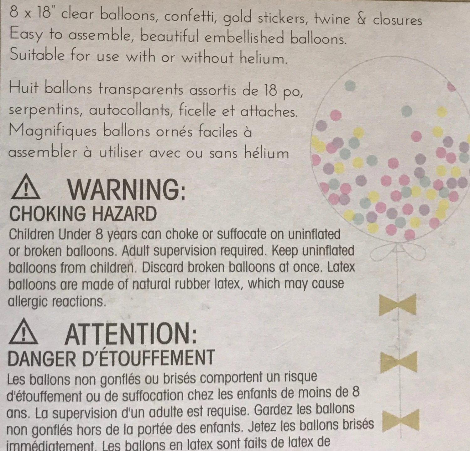 Meri Meri Confetti Balloon Kit 4 Meri Meri Confetti Balloon Kit