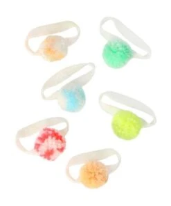 Meri Meri Neon Yarn Pompom Hair Ties