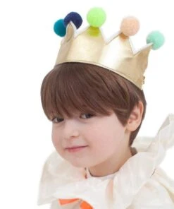 Meri Meri Gold Pom Pom Crown