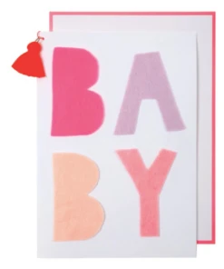 Meri Meri Baby Pink Felt Greeting Card