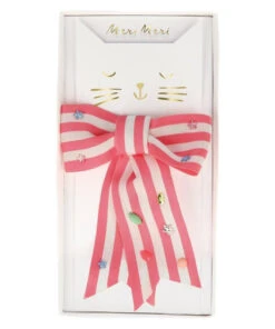 Meri Meri Pink Stripe Bow Hair Clip