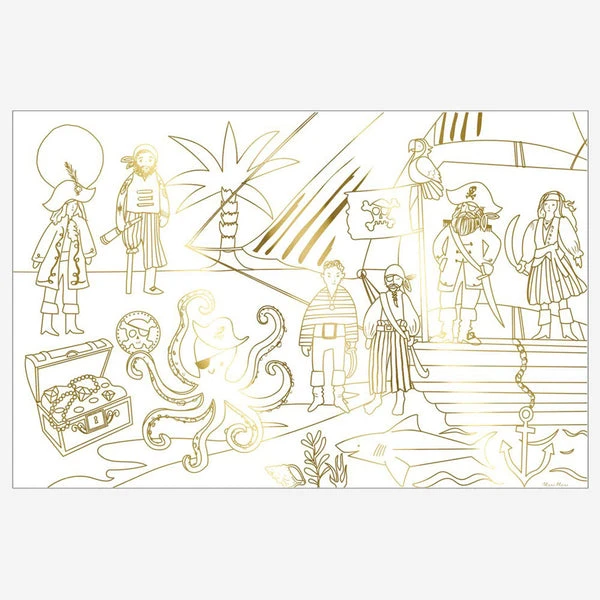 Meri Meri Pirate Colouring Posters (set Of 2) 7 Meri Meri Pirate Colouring Posters (set Of 2)