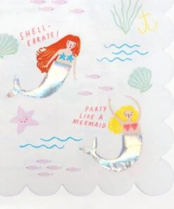 Meri Meri Lets Be Mermaids Large Napkins 8 Meri Meri Lets Be Mermaids Large Napkins