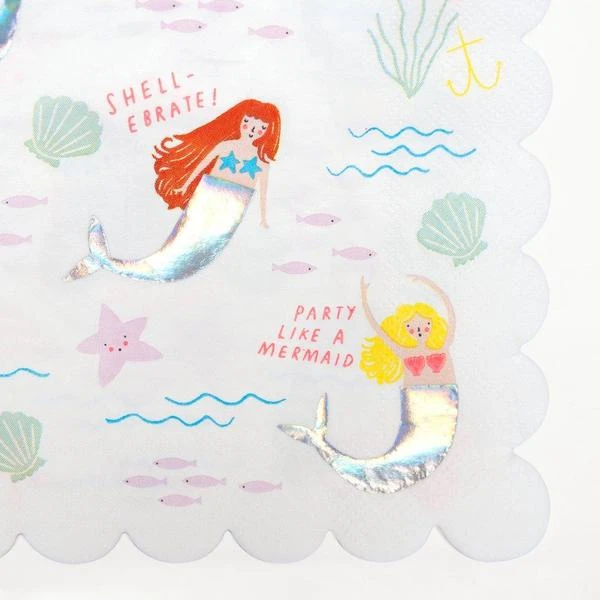 Meri Meri Lets Be Mermaids Large Napkins 5 Meri Meri Lets Be Mermaids Large Napkins