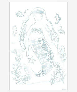 Meri Meri Mermaid Colouring Posters (set Of 2)