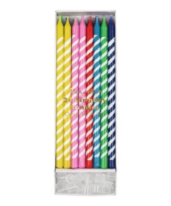 Meri Meri Bright Stripe Candles