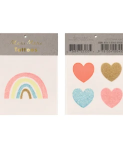 Meri Meri Meri Meri Small Tattoos - Rainbow & Hearts