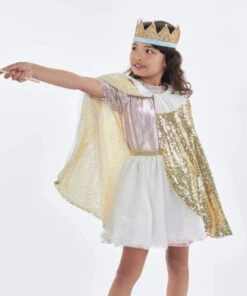 Meri Meri Gold Sparkle Cape Costume