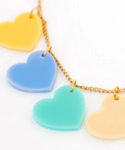 Meri Meri Rainbow Hearts Necklace