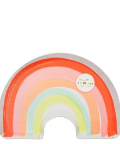 Meri Meri Neon Rainbow Plates