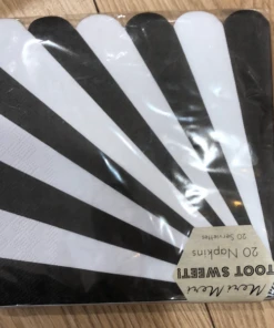 Meri Meri Black Striped Small Napkin