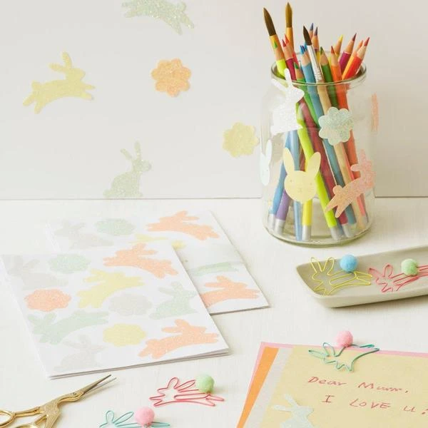 Meri Meri Glitzernde Hasen Sticker 4 Meri Meri Glitzernde Hasen Sticker