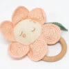Meri Meri Peach Daisy Baby Rattle 1 Meri Meri Peach Daisy Baby Rattle