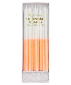 Meri Meri Coral Glitter Dipped Candles