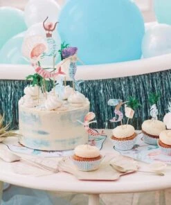 Meri Meri Set of 24 Toppers Mermaid Cupcake Kit