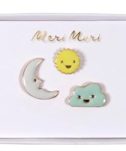 Meri Meri Sun Moon And Cloud Enamel Pins