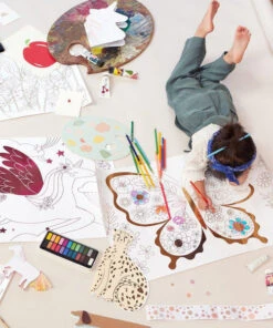 Meri Meri Butterfly Colouring Posters (set Of 2)