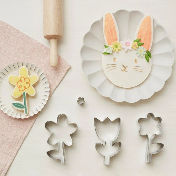 Meri Meri Flower Cookie Cutters 3 Meri Meri Flower Cookie Cutters