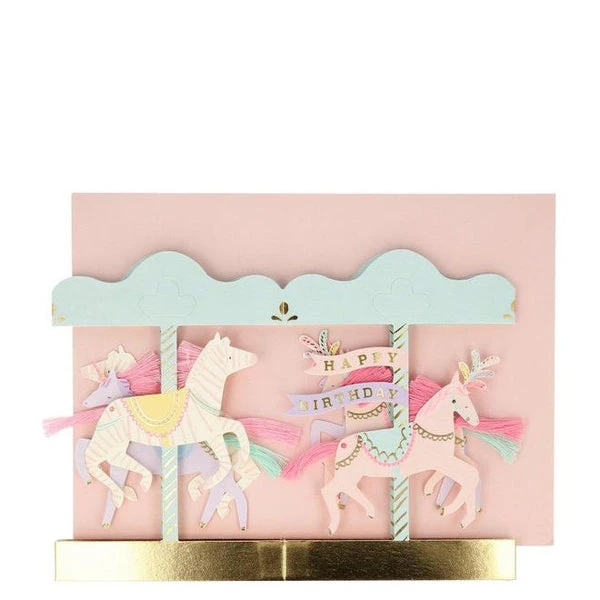 Meri Meri Carousel Stand Up Happy Birthday Card 3 Meri Meri Carousel Stand Up Happy Birthday Card