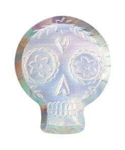 Meri Meri Holographic Sugar Skull Plates Set Of 8