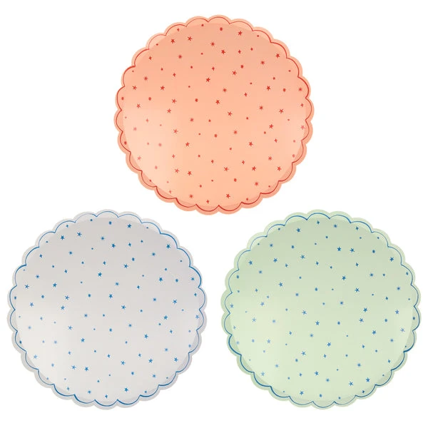 Meri Meri Star Pattern Dinner Plates L 3 Meri Meri Star Pattern Dinner Plates L