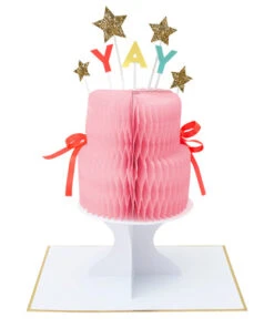 Meri Meri Yay Cake Stand-up Card