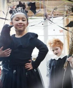 Meri Meri Lined Black Cobweb Tutu Headband