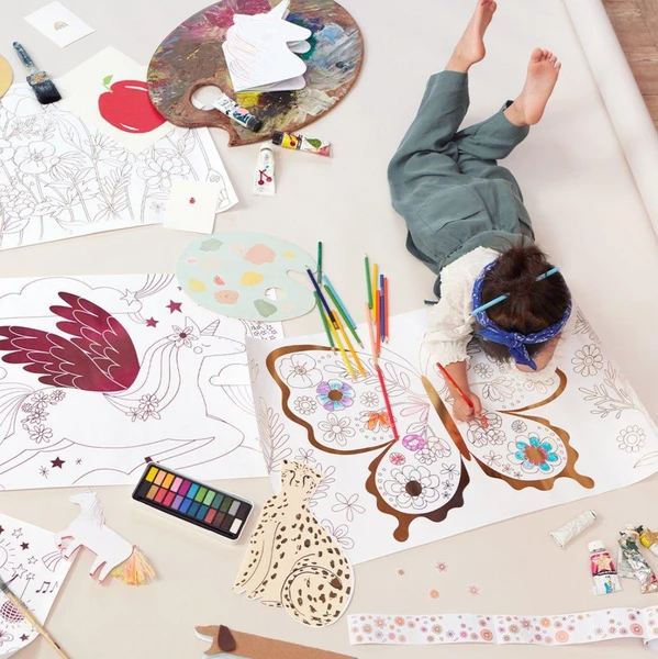 Meri Meri Butterfly Colouring Posters 3 Meri Meri Butterfly Colouring Posters