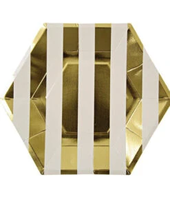 Meri Meri Gold Stripe Larg Plates