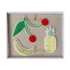 Meri Meri Embroidered Fruit Brooches 2 Meri Meri Embroidered Fruit Brooches