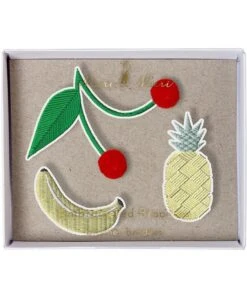 Meri Meri Embroidered Fruit Brooches