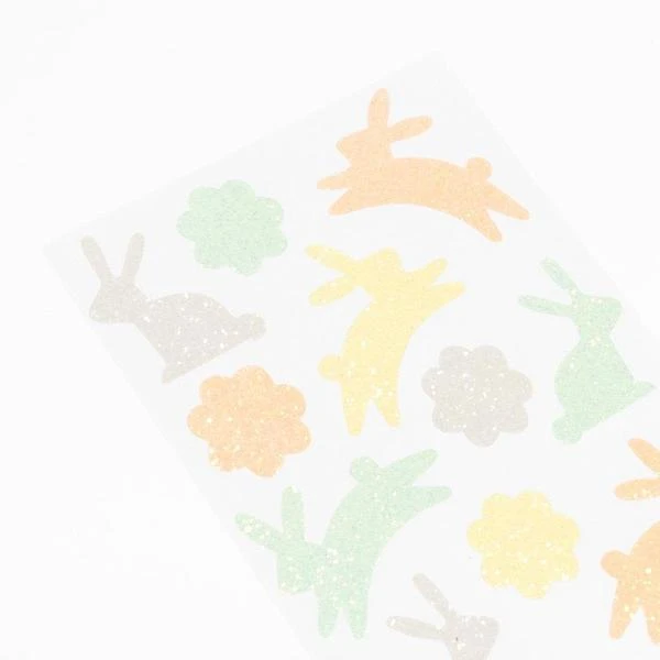 Meri Meri Glitzernde Hasen Sticker 3 Meri Meri Glitzernde Hasen Sticker
