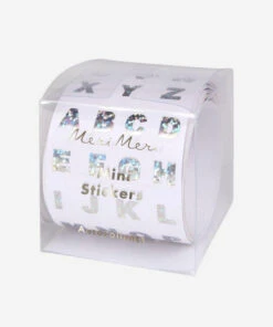 Meri Meri Mini Sparkly Silver Foil Alphabet Stickers (set Of 500)