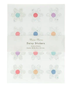 Meri Meri Glitter Daisy Stickers Set Of 8 Sheets