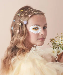 Meri Meri Enamel Shell Hair Slides (set Of 6)