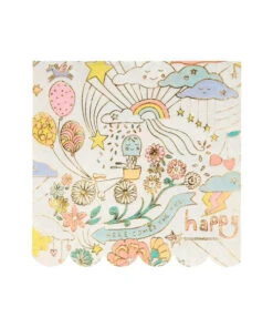 Meri Meri Happy Doodle Large Napkins Set Of 16