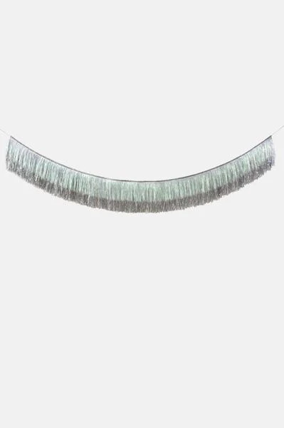 Meri Meri Silver Iridescent Tinsel Fringe Garland 5 Meri Meri Silver Iridescent Tinsel Fringe Garland