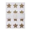 Meri Meri Gold Star Glitter Christmas Stickers