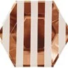 Meri Meri Rose Gold Stripe Larg Plates