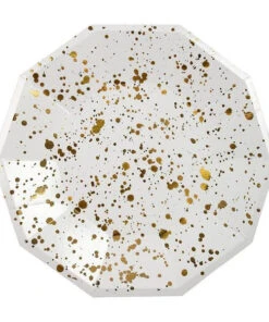 Meri Meri Gold Splatter Plates